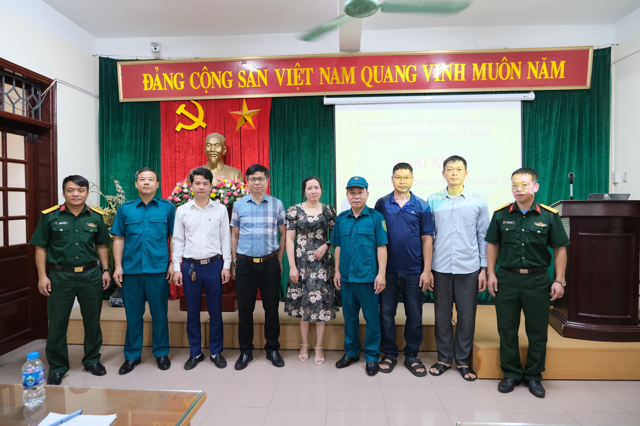KHAI MẠC HUẤN LUYỆN LỰC LƯỢNG TỰ VỆ TẠI CHỖ CỤM 2- HUYỆN THANH TRÌ.