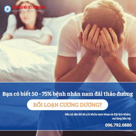 BẠN CÓ BIẾT 50-70% BỆNH NHÂN NAM ĐÁI THÁO ĐƯỜNG RỐI LOẠN CƯƠNG DƯƠNG?