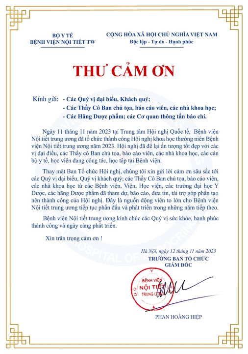 Thư cảm ơn