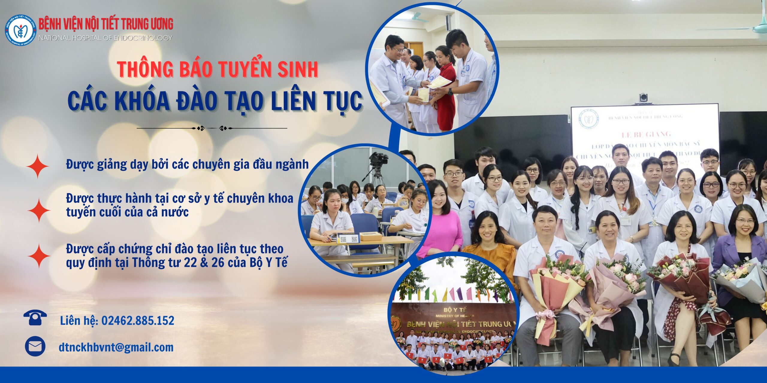 Thông báo: tuyển sinh các khóa đào tạo liên tục năm 2024