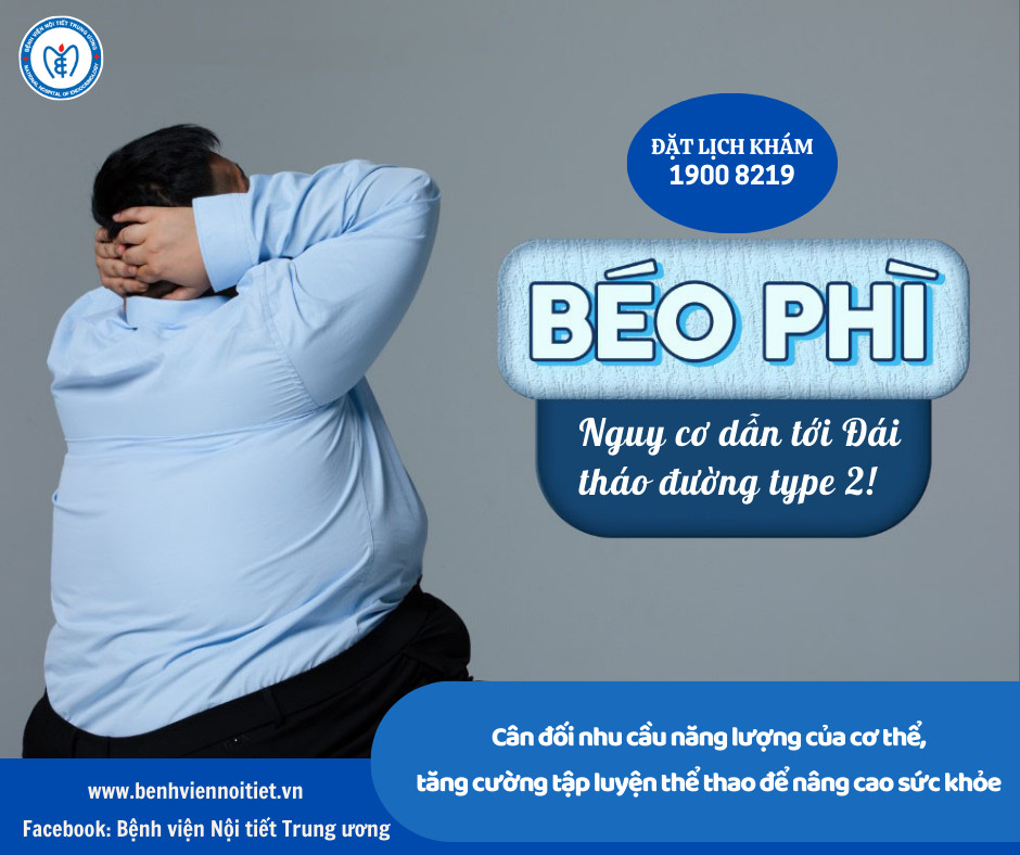 Người bị béo phì có nguy cơ dẫn đến đái tháo đường Type 2