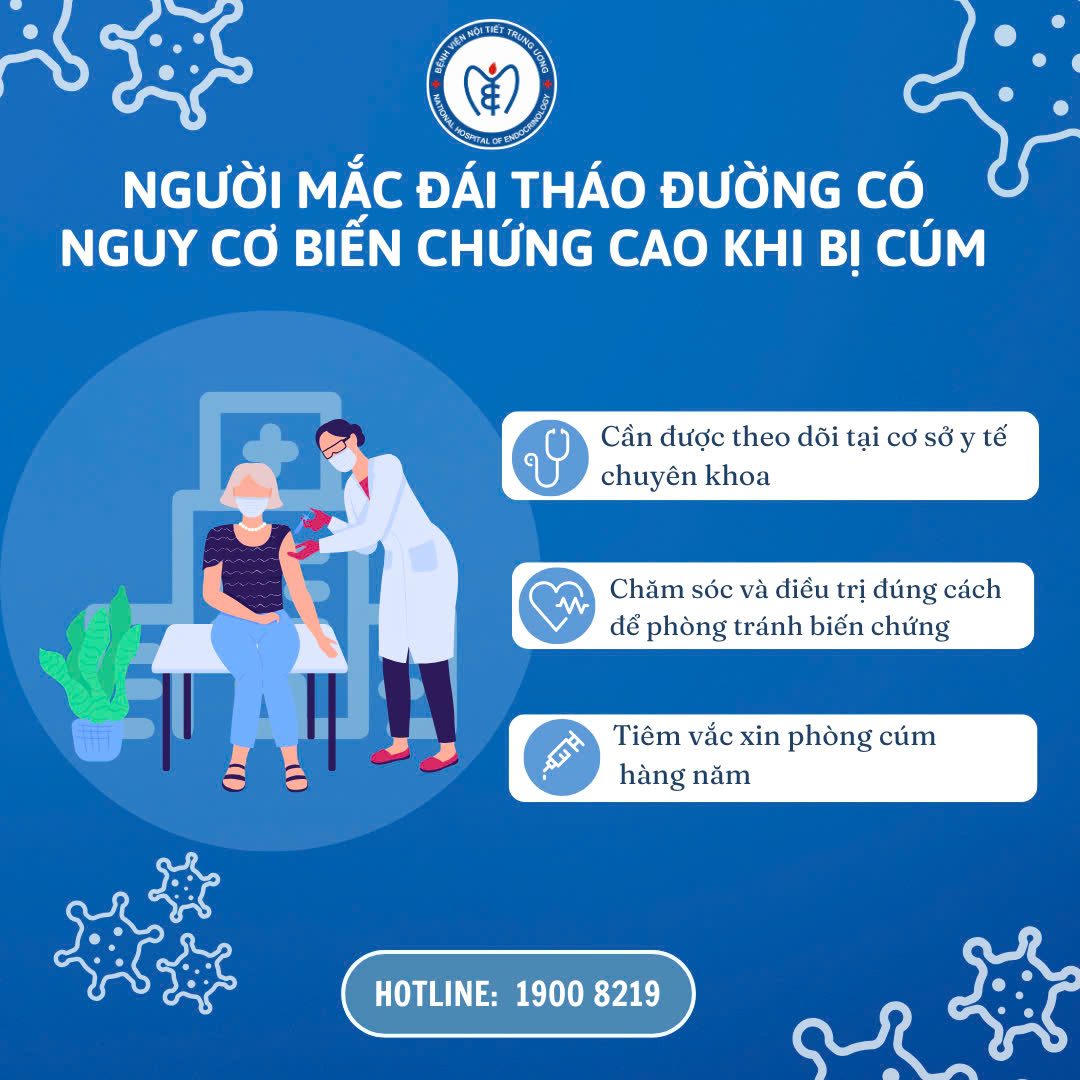 Người mắc Đái tháo đường có nguy cơ biến chứng cao khi bị cúm