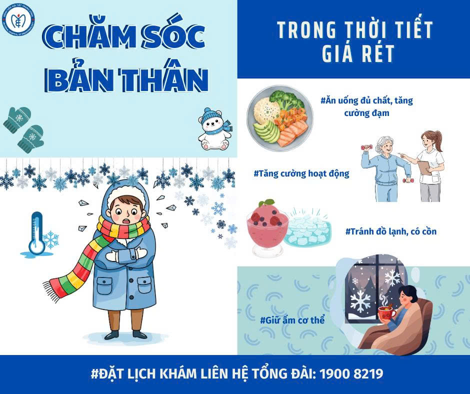 Chăm sóc cơ thể trong thời tiết giá rét