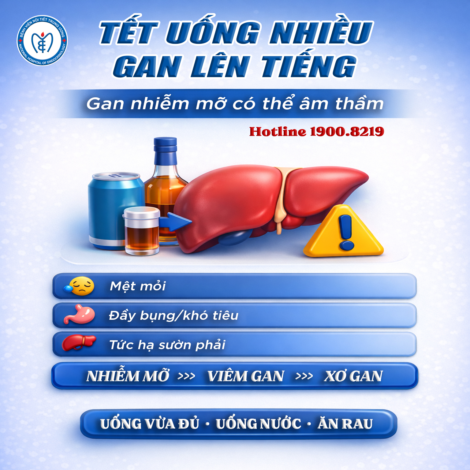 Gan nhiễm mỡ do rượu bia ngày Tết: đừng để cuộc vui thành nỗi lo sức khỏe