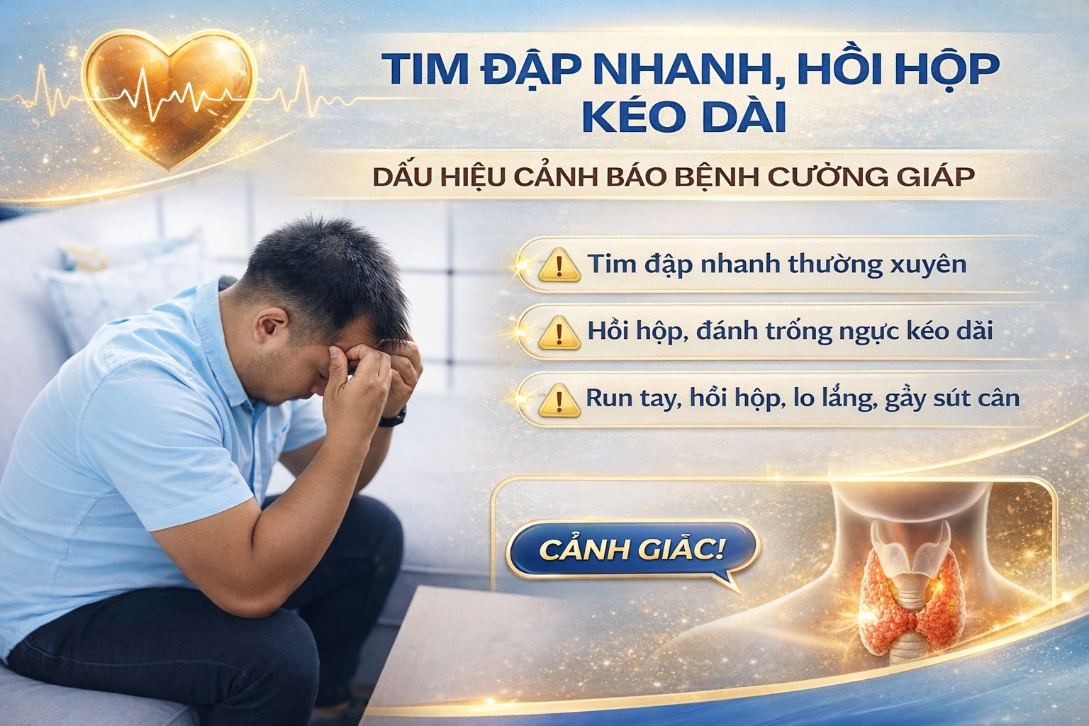 Trang Chủ Công Ty Game King88 Casino, hồi hộp kéo dài: Dấu hiệu cảnh báo bệnh cường giáp
