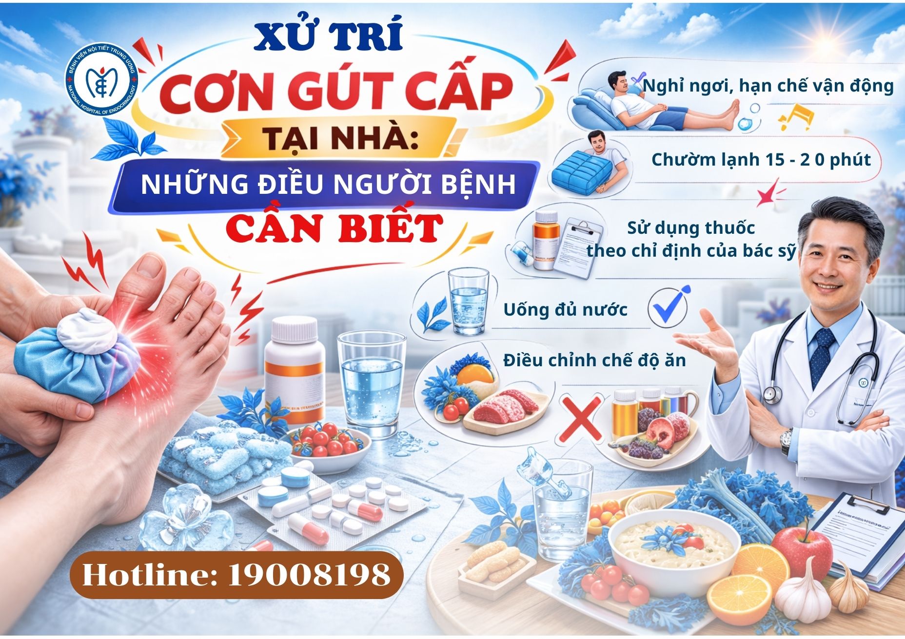 Xử trí cơn gút cấp tại nhà: Những điều King88 us cc cần biết