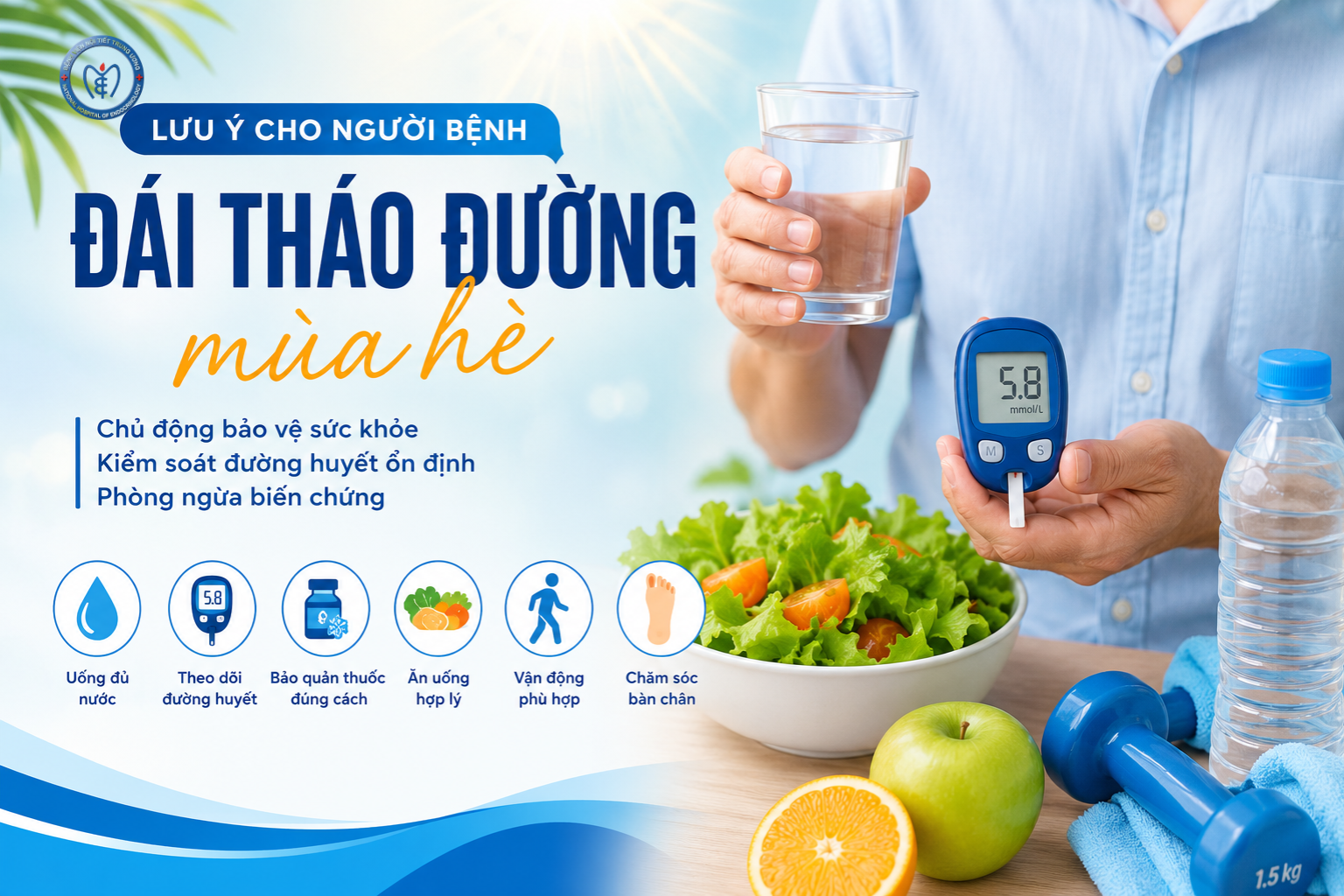 Lưu ý cho King88 us cc đái tháo đường trong mùa hè: Chủ động bảo vệ sức khỏe khi thời tiết nắng nóng